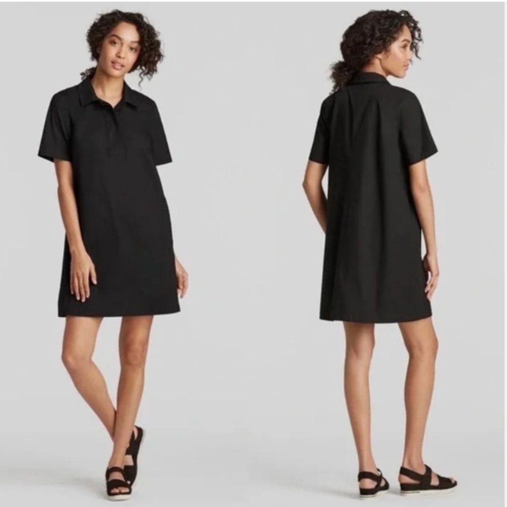 Eileen Fisher Organic Cotton Poplin Shirt Dress // Sz 3x // 042